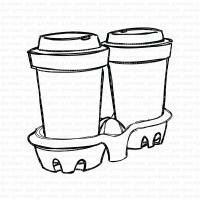 Stamp coffee to go 45x45mm p/st rubber unmounted