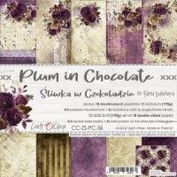Paper pad plum in chocolate 20.3x20.3cm p/10vel