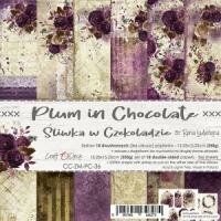 Paper pad Plum in Chocolate 15.25x15.25cm p/18vel
