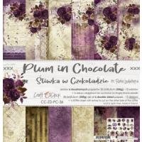 Paper pad plum in chocolate 30.5x30.5cm p/6vel