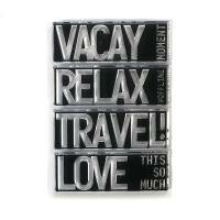 Clear stamp Block Words Travel 