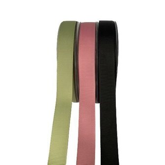 Lint oud roze 15mm p/mtr Nastro grosgrain 