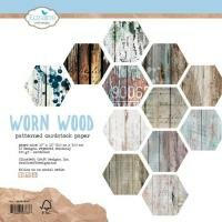 Paper pad Worn Wood 30.5x30.5cm p/12vel