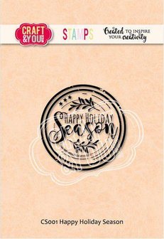 Clear stamp Happy Holiday Season p/st