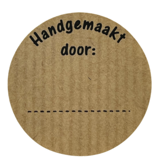 Stickers handgemaakt door p/20st kraft 35mm