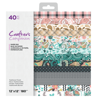 Paper pad Traditional Florals 30.5x30.5cm p/40vel