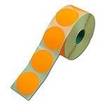 Stickers oranje fluor 25mm p/1000st permanent