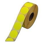 Stickers geel fluor 25mm p/1000st permanent