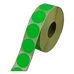 Stickers groen fluor 25mm p/1000st permanent