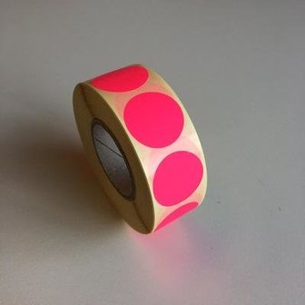 Stickers roze 25mm p/1000st permanent
