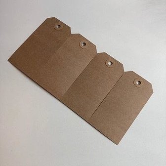 Labels 55x110mm p/20st papier Eco-brown
