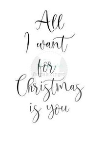 Stamp All I want for Christmas is you 4.5x3cm p/st rubber unmounted