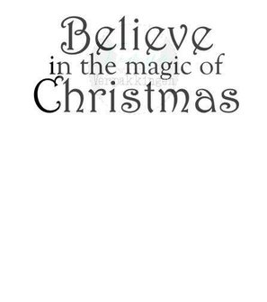 Stamp Believe in the magic of Christmas 2x4cm p/st rubber unmounted
