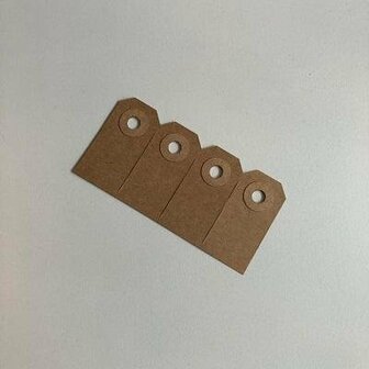 Labels 25x50mm p/20st papier Eco-brown