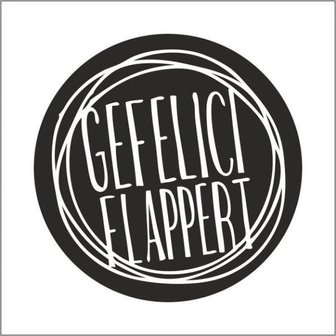 Stickers gefelici flappert 47mm p/20st zwart/wit