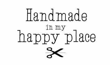 Stamp handmade in my happy place 3x2cm p/st rubber unmounted