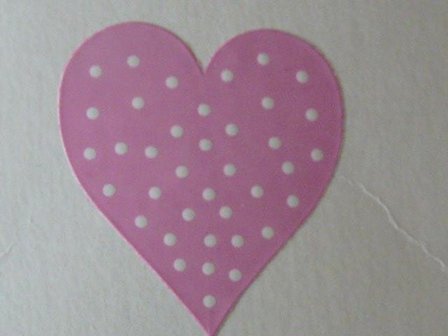 Stickers hart met stip p/20st lichtroze