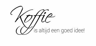 Stamp koffie is altijd een goed idee 3.5x1cm p/st rubber unmounted