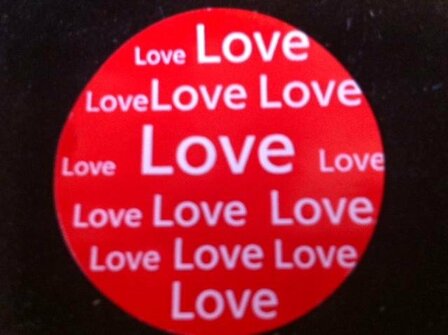 Stickers rood/wit p/20st Love 