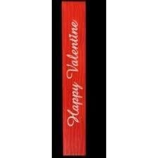 Lint rood/wit valentine 20mm p/10st Papierlint