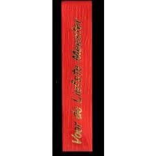 Lint rood/goud 20mm liefste meester p/10mtr Papierlint