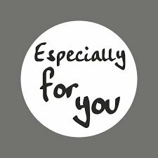 Stickers especially for you p/100st 40mm wit/zwart