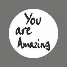 Stickers you are amazing wit/zwart 40mm p/20st