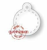Stans rond kerstbal met stitch 33x40mm p/st