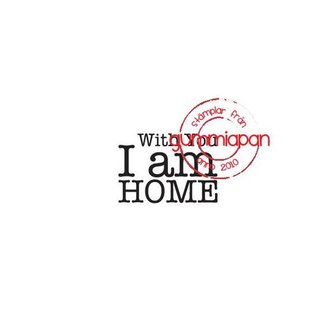 Stamp with you i am home 27x19mm p/st rubber unmounted 