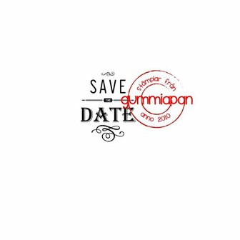 Stamp save the date 48x6mm p/st rubber unmounted