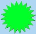 Ster groen 15cm p/50st fluor karton