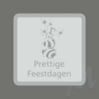 Stickers prettige feestdagen 3.5 x 3.5 cm inhoud 20 stuks zilver