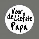 Stickers Voor de liefste papa p/20st wit/zwart 40mm