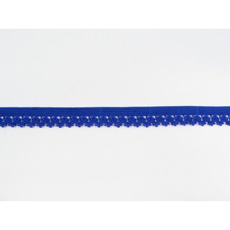 Lint blauw 15mm p/mtr elastiek kantje