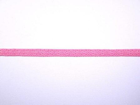 Lint roze 12mm p/mtr kant katoen geschulpt 