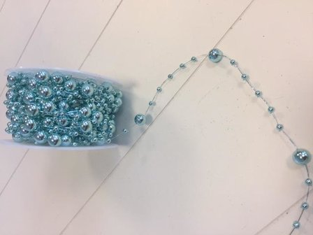 Lint Metallic round beads 8mm p/m turquoise