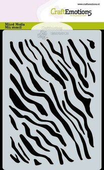 Mask stencil tijger-zebra print Carla Creaties A6 p/st