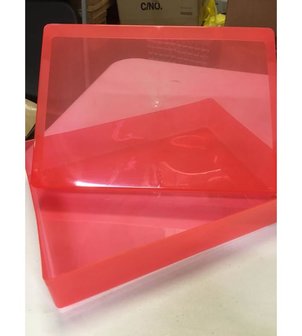 Opberg box A4 hoog rood  304x216x55mm papier p/st