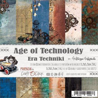 Paper pad 15.25x15.25cm Age of Technology p/18vel