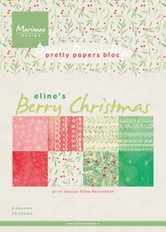 Paper pad 15x21cm Berry christmas p/set