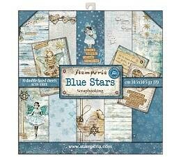 Paper pad 30.5x30.5cm Blue stars p/10vel