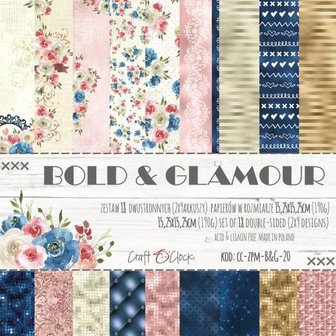 Paper pad 15.25x15.25cm Bold &amp; Glamour p/18vel