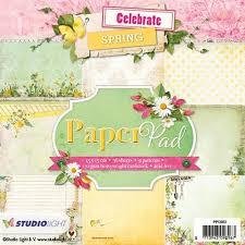 Paper pad Celebrate Spring nr.52 15x15cm p/36vel