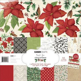 Paper pad 30.5x30.5cm Home for Christmas p/12vel