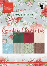 Paper pad 15x20cm Country Christmas p/set