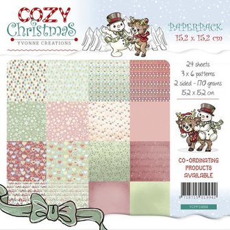Paper pad Cozy Christmas 15x15cm p/set