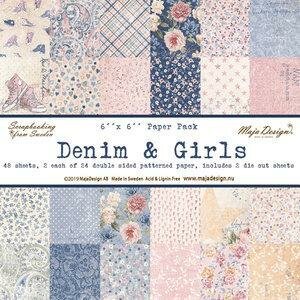 Paper pad 15x15cm Denim&amp;Girls p/48vel
