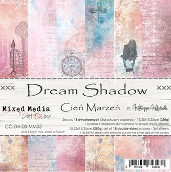 Paper pad 15x15cm Dream Shadow p/18vel