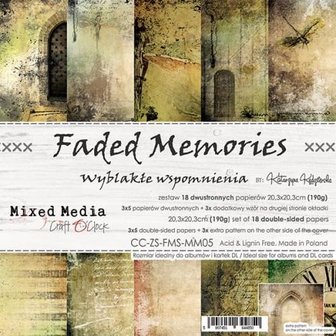 Paper pad 20.3x20.3cm Faded Memories p/15vel