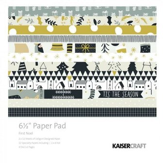 Paper pad First Noel 16.5x16.5cm p/set